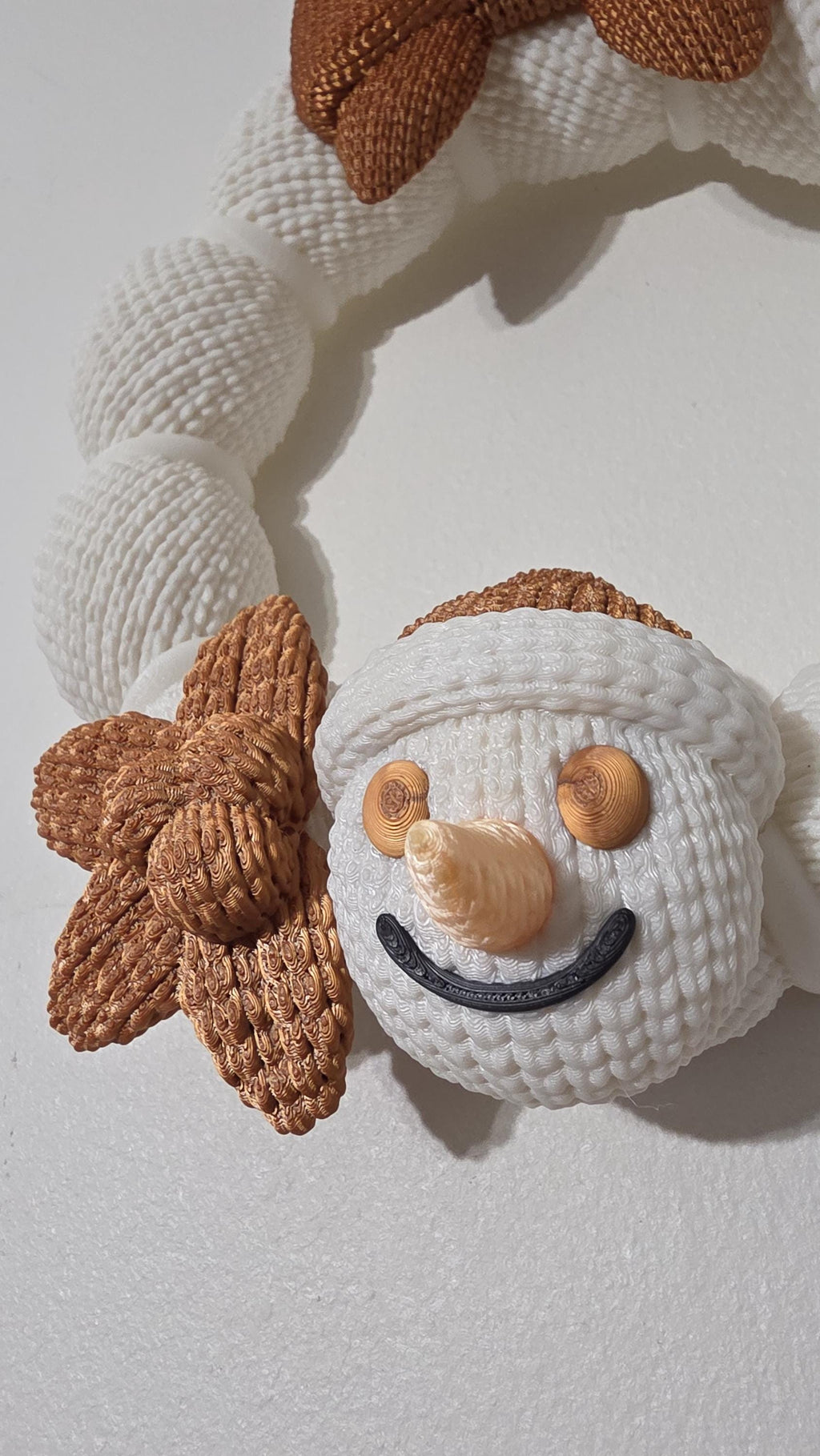 Snowman wreath Ornament 3d