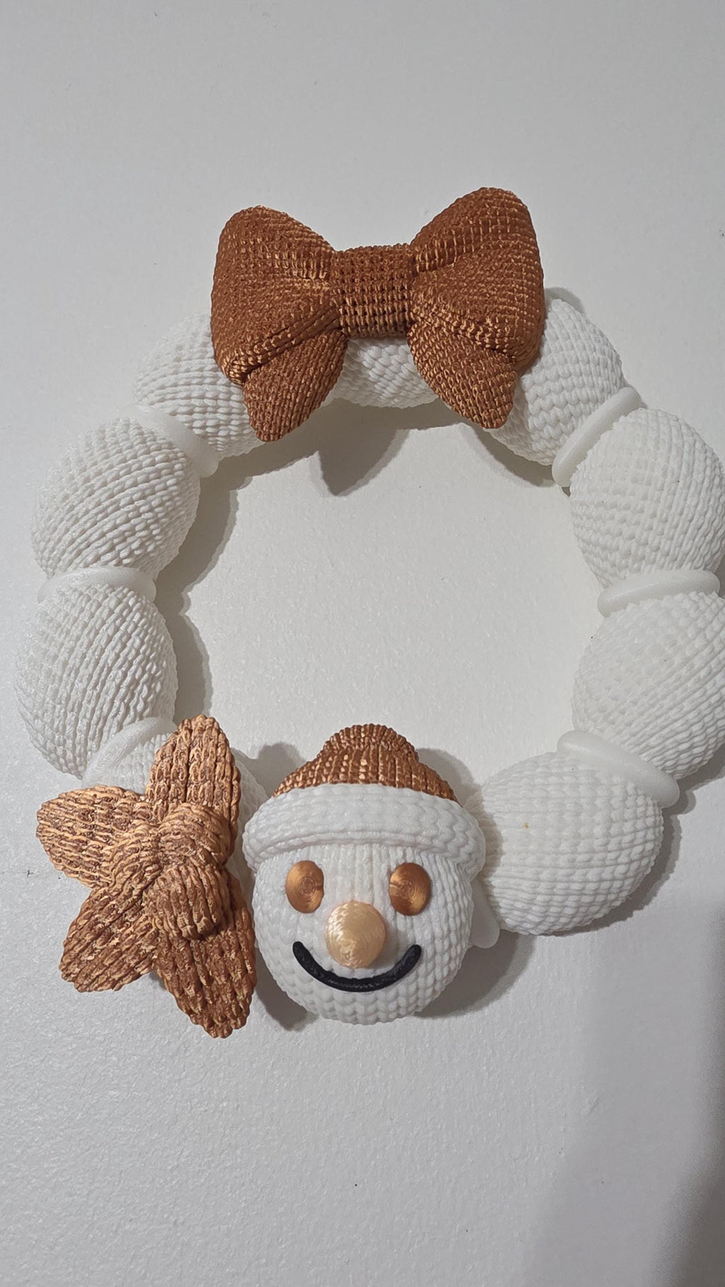 Snowman wreath Ornament 3d