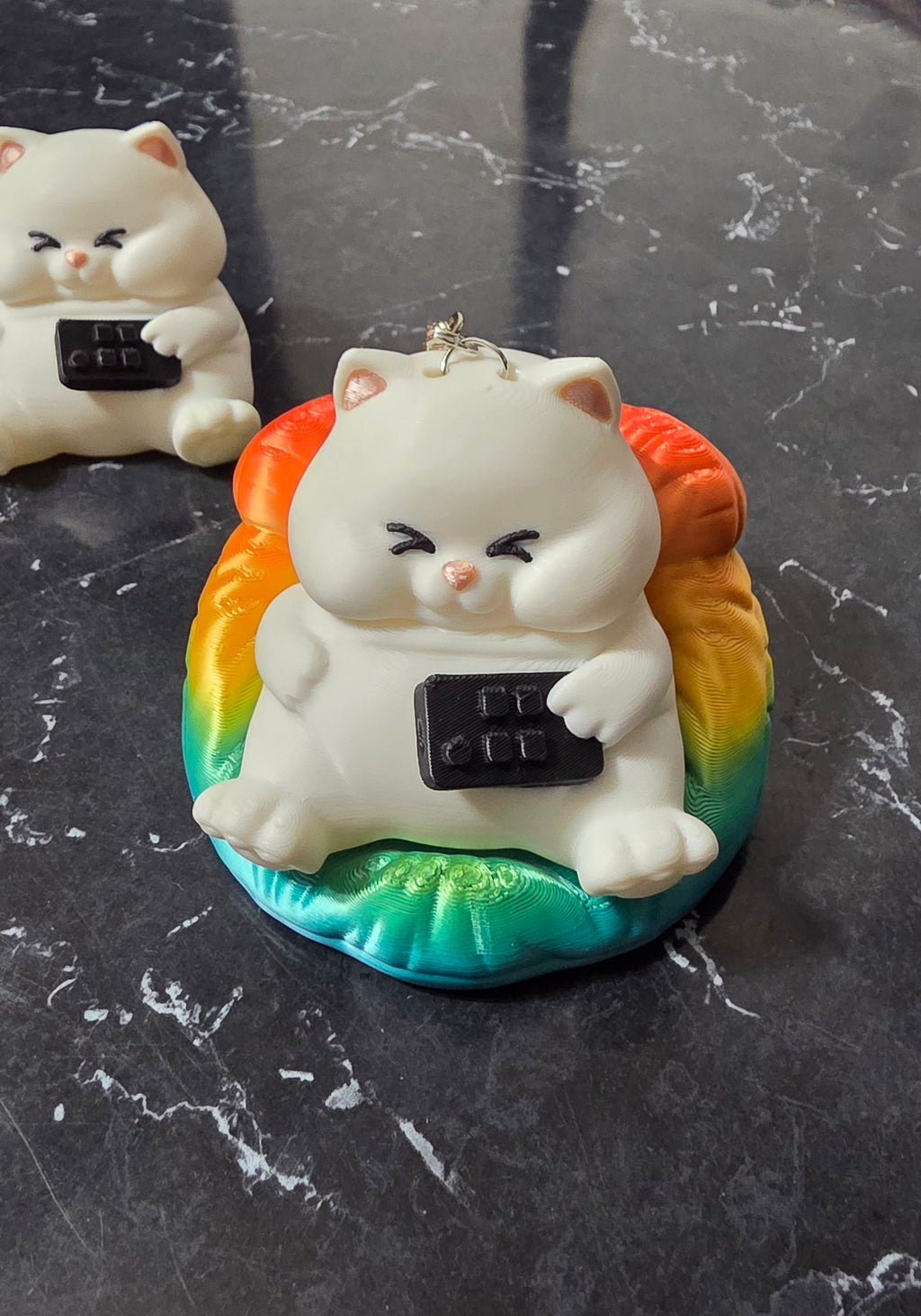 Lazy Cat TV Remote Keychain